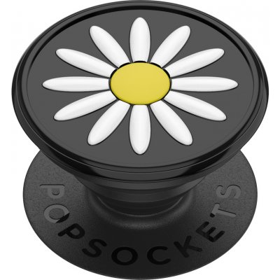 PopSockets PopGrip Gen.2, Festival Daisy Black, 3D kopretina na černém podkladu – Zboží Mobilmania