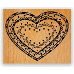 Aladine Dřevěné razítko Zdobené sdrce – Zboží Mobilmania