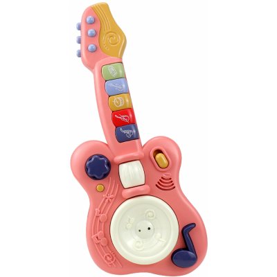 Aga4Kids Dětská interaktivní kytara Růžová – Zboží Mobilmania