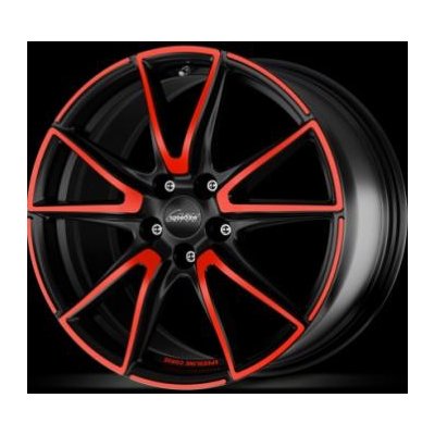 Ronal sl6 9,5x19 5x112 ET45 matt jetblack red spoke