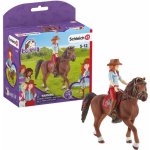 Schleich 42539 Hannah s pohyblivými klouby na koni – Zboží Mobilmania