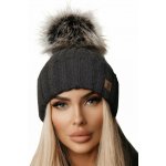 Fashionweek dámská zimní čepice s bambulí flísová podšívka Jenot Woolk Rita grafitová – Hledejceny.cz