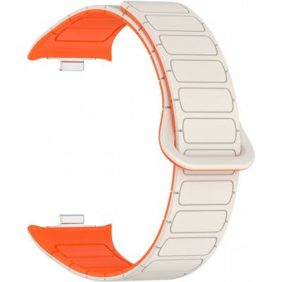 Drakero Silikonový řemínek Magnetica bílo-oranžový pro Xiaomi Redmi 4 a Xiomi Smart Band 8,9 Pro 10514 – Sleviste.cz