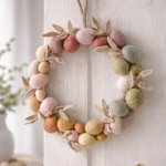 Gry & Sif Plstěný velikonoční věnec Gulia – Zboží Mobilmania