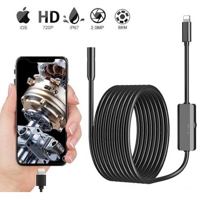 W-star Endoskopická kamera WSE8x5SL sonda 8 m m 5 m HD měkký kabel lightning