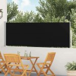 vidaXL Zatahovací boční markýza/zástěna na terasu 100 x 500 cm černá – Zboží Mobilmania