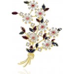 Éternelle exkluzivní brož Swarovski Elements Acconcia puget kvítí B7010-LXT0248 Barevná/více barev – Zboží Dáma