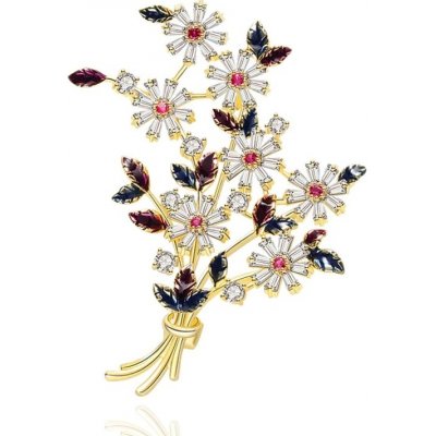 Éternelle exkluzivní brož Swarovski Elements Acconcia puget kvítí B7010-LXT0248 Barevná/více barev – Zboží Dáma