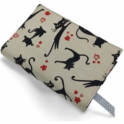 Nastavitelný obal na knihu Kočky na režné paperbacky, na výšku knihy 18 cm – Zboží Dáma