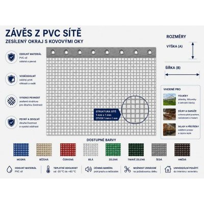 Závěs - PVC síť 250g/m2 – Hledejceny.cz