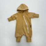 Overal na zip puntíkatý hořčicový – Zbozi.Blesk.cz