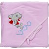 Osuška pro miminko Scarlett Froté ručník delfín s kapucí růžový