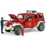 Bruder 2528 Jeep Wrangler Unlimited Rubicon požární s majákem a figurkou – Hledejceny.cz