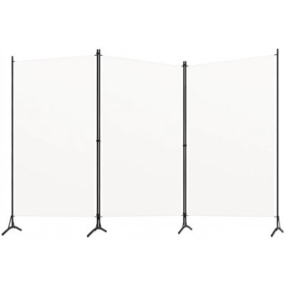 VidaXL 3panelová Paraván bílá 260 x 180 cm – Zboží Dáma