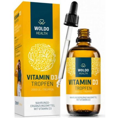 Woldo Health Vitamín D3 kapky 2000 IU 50 ml 1800 kapek