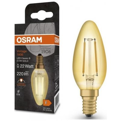 Osram LED Žárovka VINTAGE E14/2,5W/230V 2400K – Zboží Mobilmania