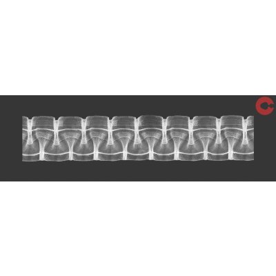 Kovovégarnýže.cz řasící stuha zdobný sklad, 5 cm, 1:2 Délka řasící stuhy: 5,00m – Zboží Mobilmania