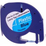 Kompatibilní páska s Dymo 59426, S0721600 / S0721650 LetraTag 12mm x 4m, černý tisk / modrý podklad – Zboží Živě