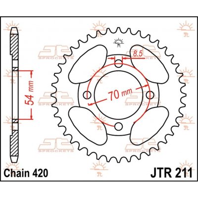 JT Sprockets JTR 211-42 | Zboží Auto