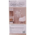 Anděl samolepící dekorace 10462 bílý lapač snů s glitry 24 x 47,5 cm – Hledejceny.cz