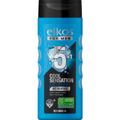 Elkos For Men Dusch Gel Sport Care 3 In 1 Shower Gel Edeka 300 ml New
