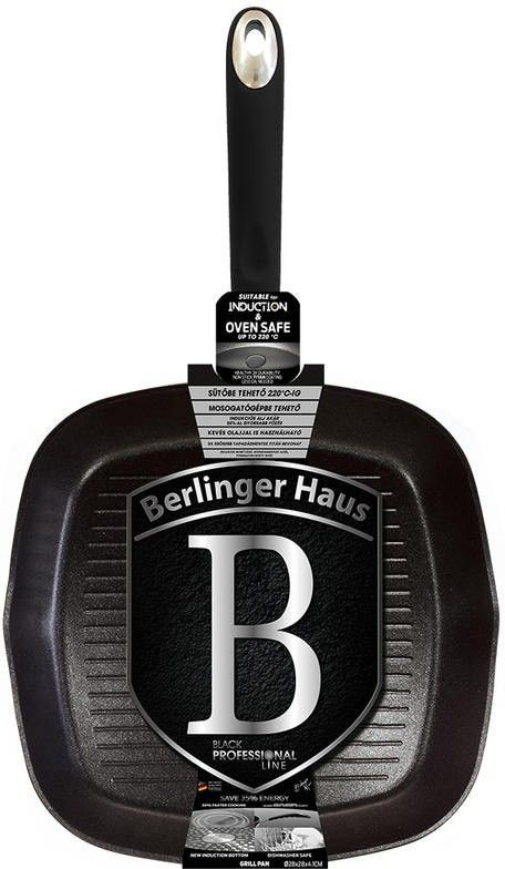 BerlingerHaus Pánev grilovací s titanovým povrchem Black Professional Line 28 cm
