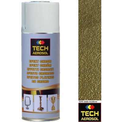 TECH AEROSOL Barva EFEKT Chrom zlatá moderní 400 ml