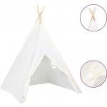 vidaXL Dětské týpí s úložnou taškou peachskin PE bílé 120x120x150 cm – Zboží Dáma