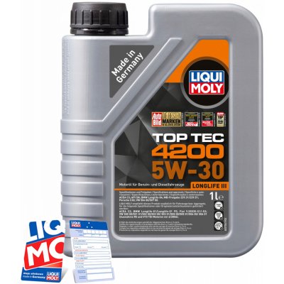 Liqui Moly TOP TEC 4100 5W-40 1 l 9510 – Zboží Mobilmania