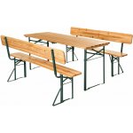 tectake 406013 pivní set franz ii, 3dílný, složitelný, s opěradly hnědá – Zboží Dáma