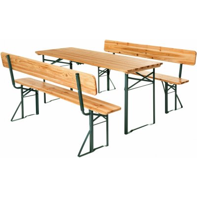 tectake 406013 pivní set franz ii, 3dílný, složitelný, s opěradly hnědá – Zboží Dáma