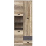 BRW Regál Malcolm REG3D2S Dub canyon monument/Šedý wolfram – Hledejceny.cz