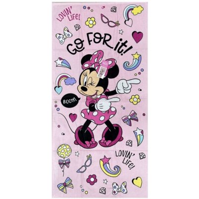 Setino Plážová osuška světle růžová Disney Minnie 70 x 140 cm – Zboží Mobilmania