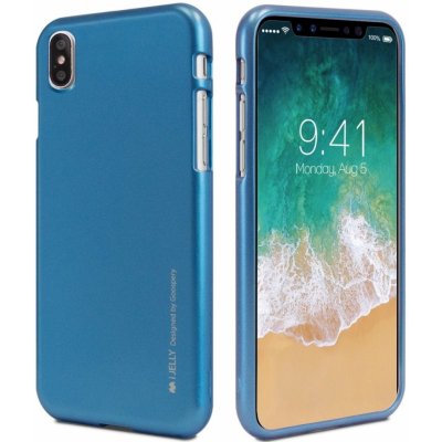 Pouzdro Goospery Mercury iJelly Metal iPhone Xs/X - Modré – Hledejceny.cz