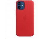 Pouzdro a kryt na mobilní telefon Apple iPhone 12 mini Leather Case with MagSafe (PRODUCT)RED MHK73ZM/A