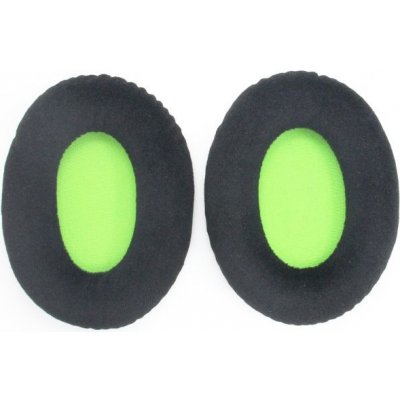 eses náušníky pro sluchátka Kingston HyperX Cloud II černé se zeleným vnitřkem semišové – Zboží Živě