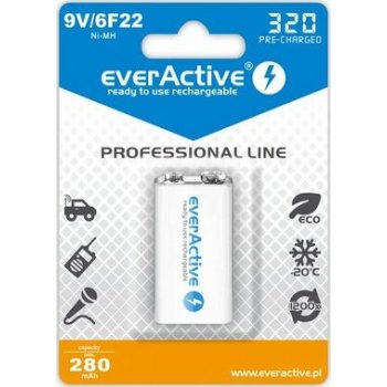 EverActive Professional Line 9V 320 mAh 1ks EVHRL22-320