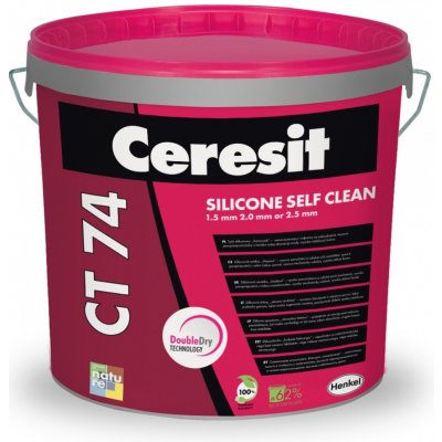 Ceresit CT 74 Silikonová omítka | Hlazená - Zrno 1,5 mm | A | 25 kg – Sleviste.cz