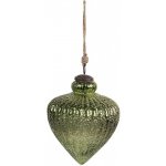 Clayre & Eef Zelená skleněná vánoční ozdoba XL Ø 16*20 cm – Hledejceny.cz