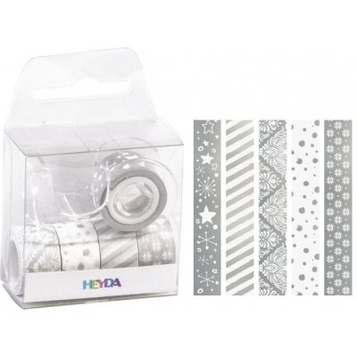 Heyda stříbrná 1,2 cm x 3 m 5 ks – Zboží Dáma
