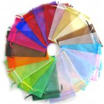 Organzový pytlíček - různá provedení - 7 x 9 cm - 1 ks Barva: Fialová – Zboží Dáma