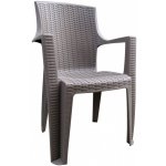 Mega Plast plastové křeslo AMELIA polyratan, mocca – Zbozi.Blesk.cz