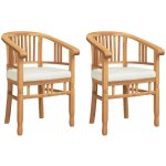 OMAXI 599377 Židle 2 pcs Hnědá 63 x 58 x 89 cm Pevné teakové dřevo – Hledejceny.cz
