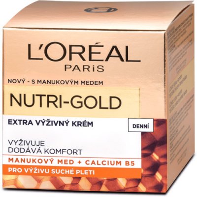 L'Oréal Nutri-Gold Cream Extra výživný denní krém Manukový med + Calcium B5  50 ml od 242 Kč - Heureka.cz