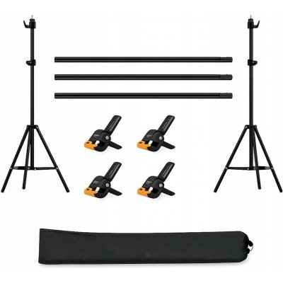 STUDIOVÉ STATIVY SADA STATIVŮ PRO FOTOGRAFICKÉ POZADÍ TLUMIČ 200X200 – Zboží Živě