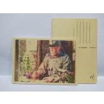 Dřevěná vánoční retro pohlednice - vojenské vánoce – Zboží Mobilmania