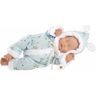 Llorens 63301 LITTLE BABY spící realistická miminko s měkkým látkovým tělem 32 cm – Zbozi.Blesk.cz