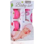 T-Tomi Baby set bambusová osuška white / bílá + kočárkový kolíček pink / růžová 331 – Hledejceny.cz