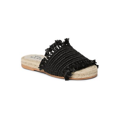 Manebi espadrilky Fringed Knots Raffia Jute Sandals V 3.1 Y0 černá