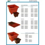 Plastia miska čtyřhranná Lotos 25 x 25 cm terakota – Zboží Dáma